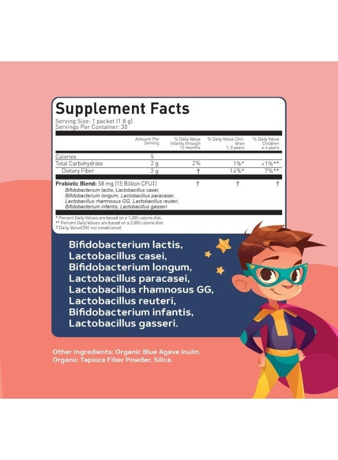LoveBug Probiotics Award Winning Probiotics | Constipation & Stomach Discomfort | Softer Bowel Movements | Easy-to-Take Powder | Ages 12 Months to 4 Years | 30 Packets - Image 2
