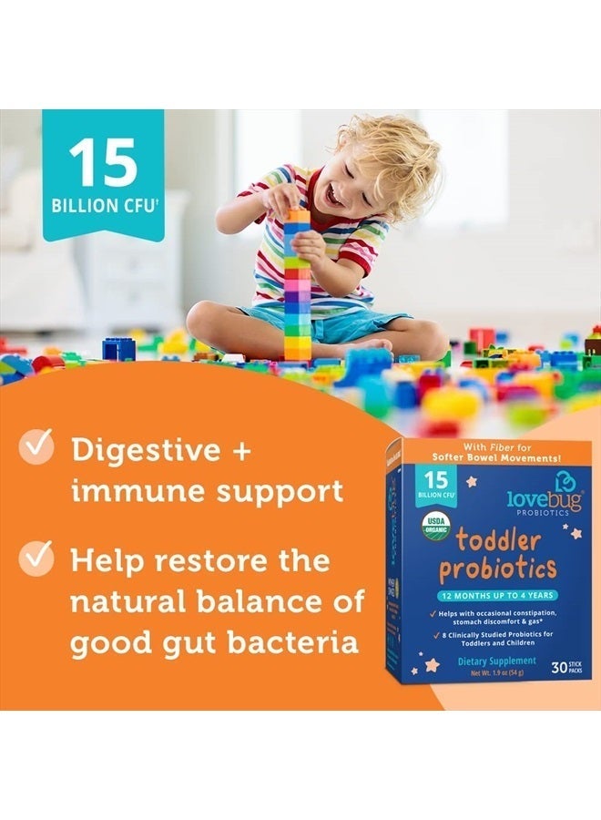LoveBug Probiotics Award Winning Probiotics | Constipation & Stomach Discomfort | Softer Bowel Movements | Easy-to-Take Powder | Ages 12 Months to 4 Years | 30 Packets - Image 5