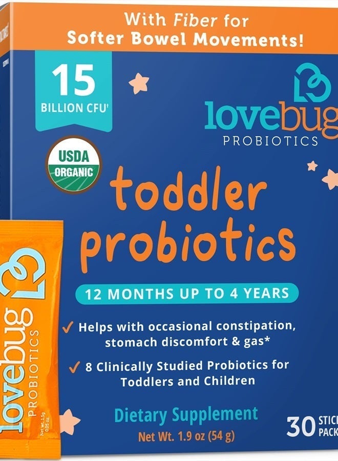 LoveBug Probiotics Award Winning Probiotics | Constipation & Stomach Discomfort | Softer Bowel Movements | Easy-to-Take Powder | Ages 12 Months to 4 Years | 30 Packets - Image 3
