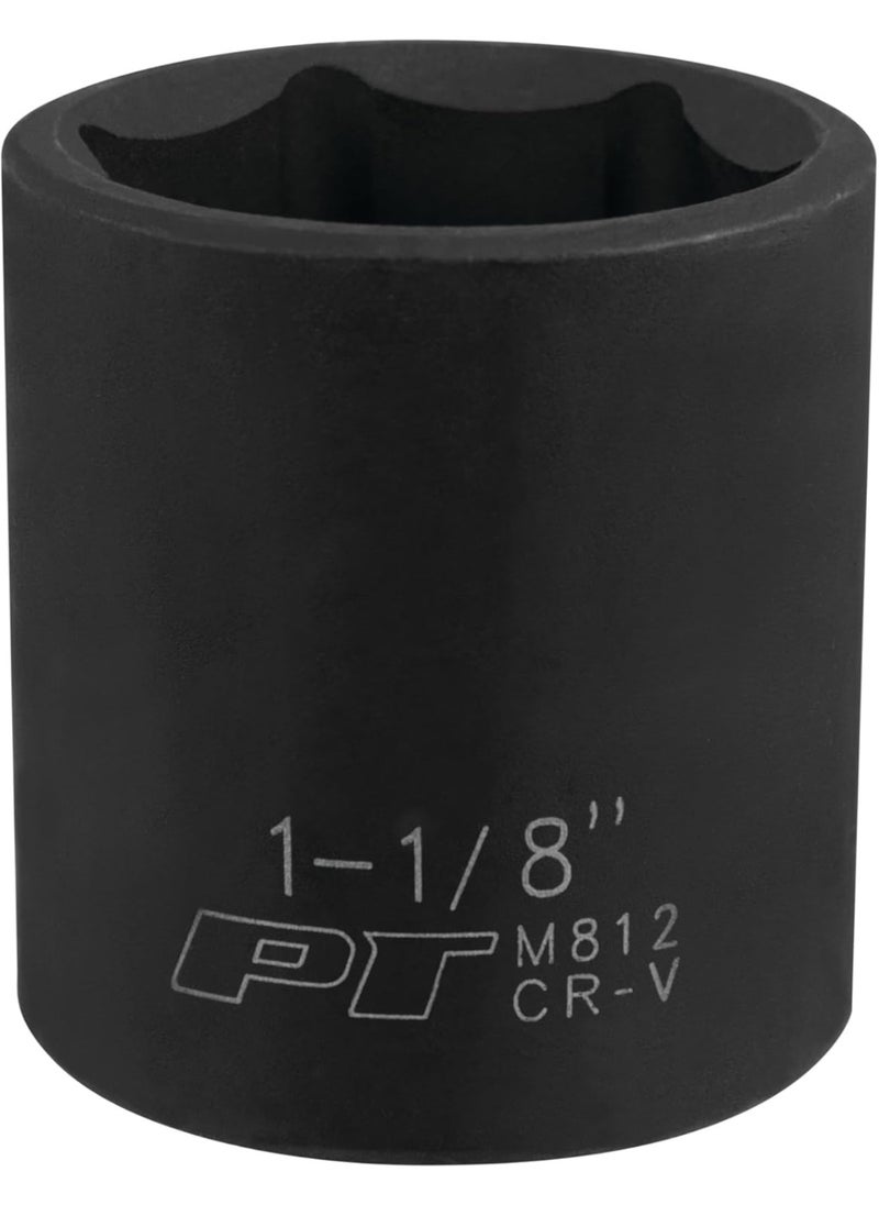 Performance Tool Performance Tool M812 1/2 Drive 1-1/8 6-Point Impact Socket for Heavy-Duty Automotive and Industrial Applications 