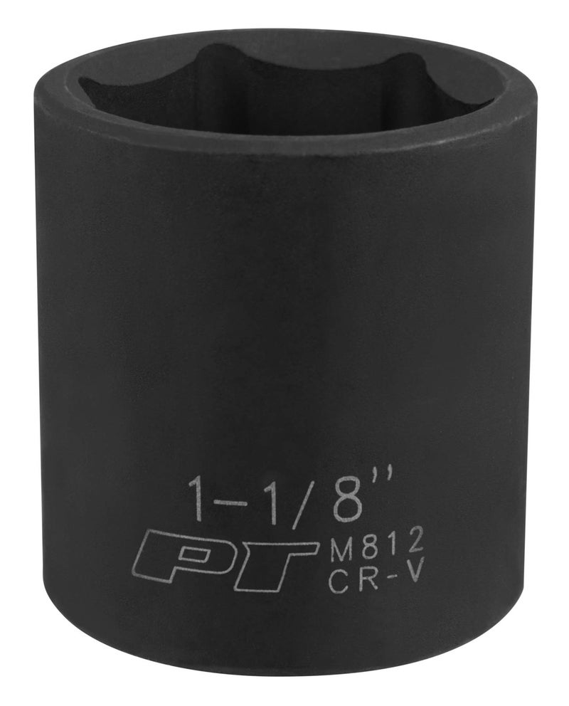 Performance Tool M812 1/2 Drive 1-1/8 6-Point Impact Socket for Heavy-Duty Automotive and Industrial Applications - Image 2