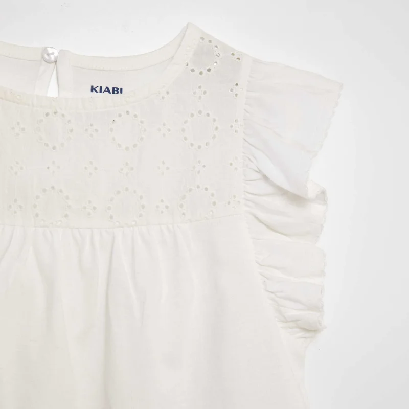 Kiabi Embroidered T-Shirt White