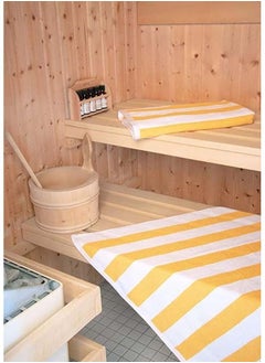 SIGNOOLA Signoola 2 Kids Bath towels 50 x 100 cm Yellow Stripes, 100% cotton.  - Image 4
