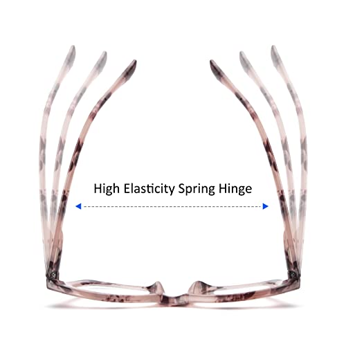 REAVEE 3 Pack Oprah Style Reading Glasses for Women,Blue Light Blocking Cute Oversized Square Computer Readers with Spring Hinge 1.5 - Image 3