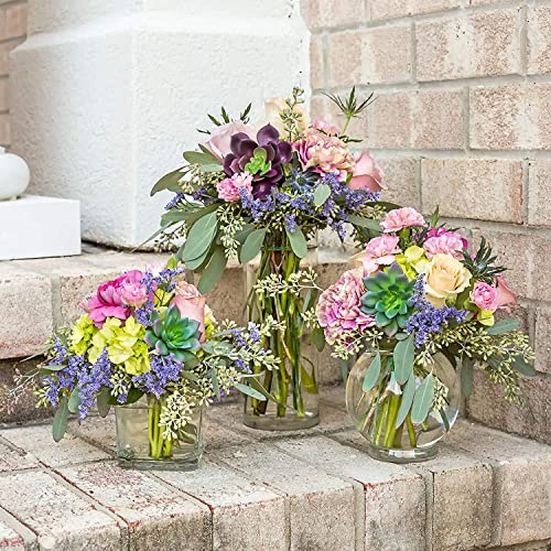 Incrizma Glass Cylinder Vases 20 cm Tall Clear Flower Vases for Centerpieces Wedding Decoration, Hurricane Floating Candle Holder for Party Table Home Decor(20 cm) - Image 5
