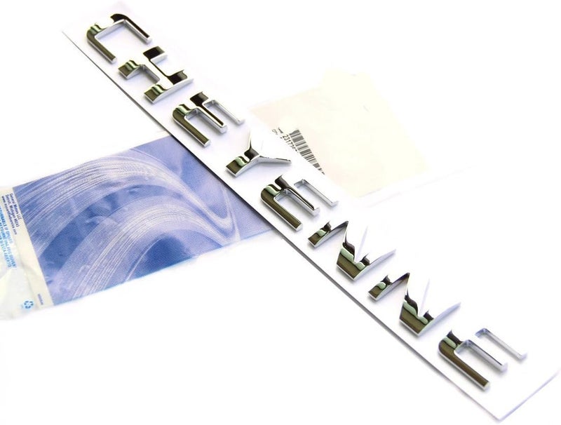 Yoaoo 3x OEM Chrome Cheyenne Nameplates Emblems Badge for GM Silverado - Shiny 3D - Image 3