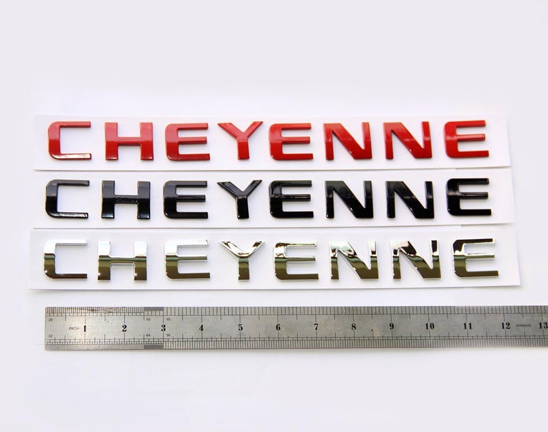 Yoaoo 3x OEM Chrome Cheyenne Nameplates Emblems Badge for GM Silverado - Shiny 3D - Image 4
