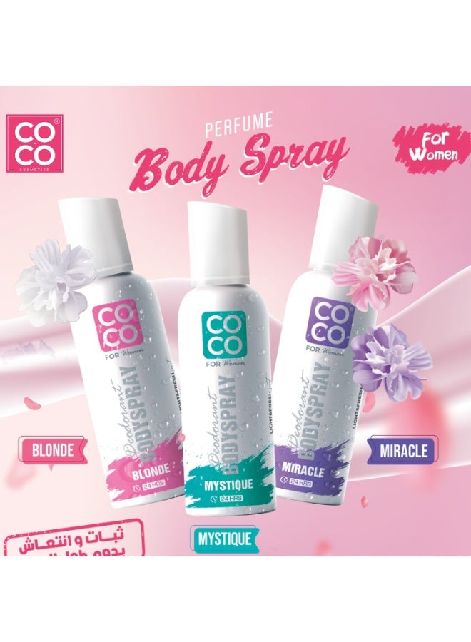 Coco BLONDE For Women Body Spray 120ml - Image 4