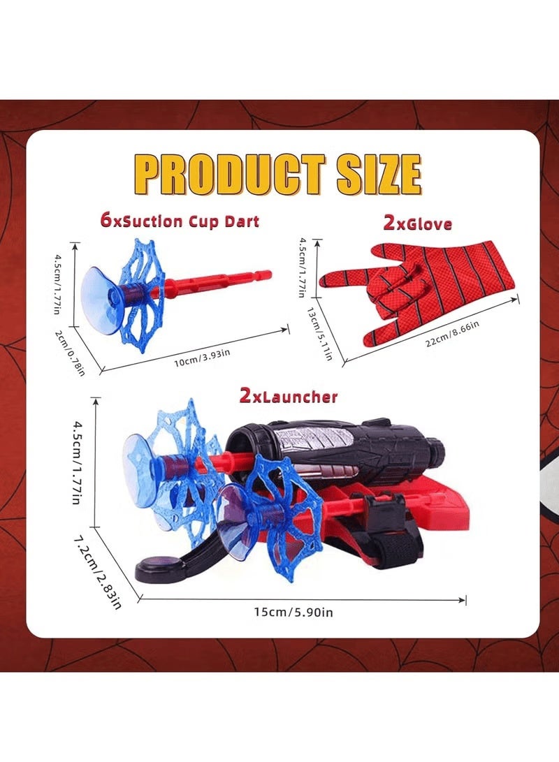 NYVIO Spider Web Shooter for Kids - Hero Launcher Wrist Toy Set with 1 Launcher, 6 Soft Bullets & Gloves - Cosplay Role Play Wrist Toy for Boys - Sticky Wall Soft Bomb Fun Toy for Kids Fans & Parties  - Image 3