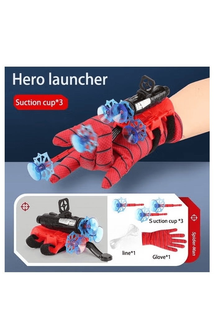 NYVIO Spider Web Shooter for Kids - Hero Launcher Wrist Toy Set with 1 Launcher, 6 Soft Bullets & Gloves - Cosplay Role Play Wrist Toy for Boys - Sticky Wall Soft Bomb Fun Toy for Kids Fans & Parties  - Image 1