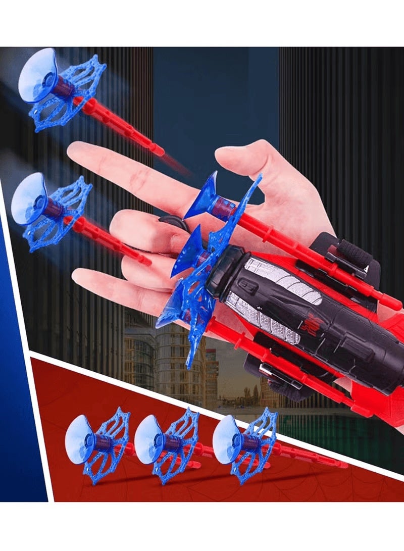 NYVIO Spider Web Shooter for Kids - Hero Launcher Wrist Toy Set with 1 Launcher, 6 Soft Bullets & Gloves - Cosplay Role Play Wrist Toy for Boys - Sticky Wall Soft Bomb Fun Toy for Kids Fans & Parties  - Image 5