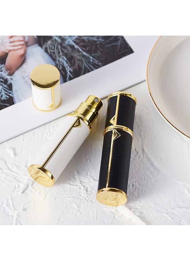 Arabest Perfume Bottles Empty Refill, Perfume Atomizer, Refillable Portable Mini Perfume Atomizer, Perfume Spray bottle Atomizer for Travel, Leaking Proof, Luxury Leather, 5ml (White)  - Image 2