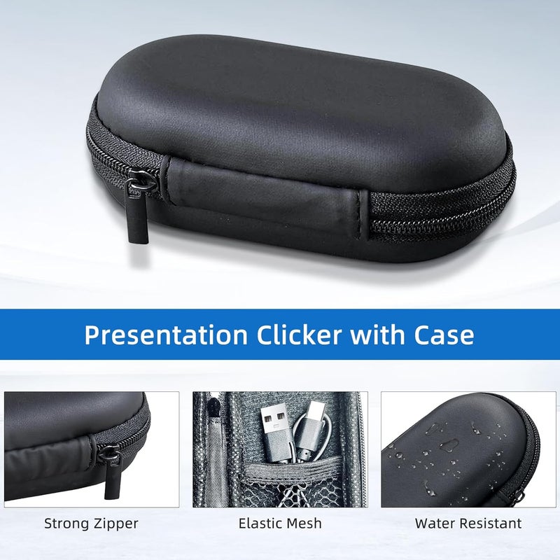 PPTSLID Presentation Clicker with Storage Case, USB C Rechargeable Wireless Presenter Remote Powerpoint Clicker with Protective Case - Image 2