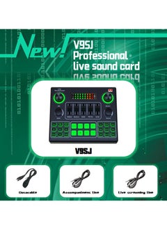 NIBEMINENT V9SJ Live Sound Card Audio Mixer，Live Streaming Voice Changer Card With Multiple Effects Audio，for PS4/Phone/iPad/Computer,Live broadcast  - Image 1