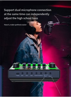 NIBEMINENT V9SJ Live Sound Card Audio Mixer，Live Streaming Voice Changer Card With Multiple Effects Audio，for PS4/Phone/iPad/Computer,Live broadcast  - Image 5