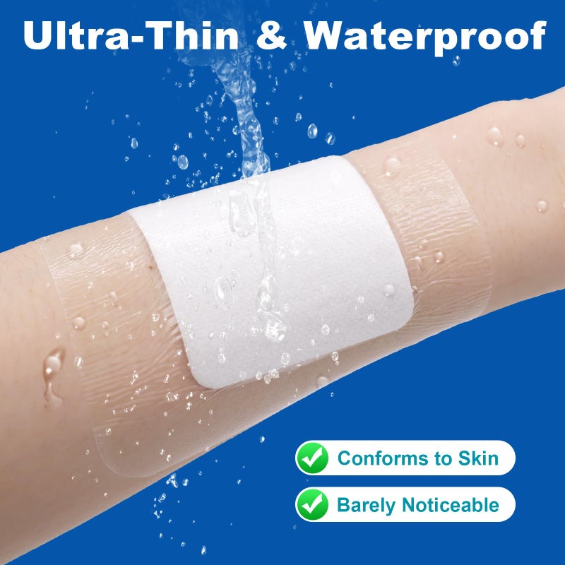 Dimora Waterproof Transparent Film Dressing with Pad, Large Clear Bandage Tape for Wound Care, Adhesive Post Surgical Cover Padï¼Œfor IV Shield, Tattoo Aftercare, Shower Protector 4x8 inch 10 Packs - Image 4