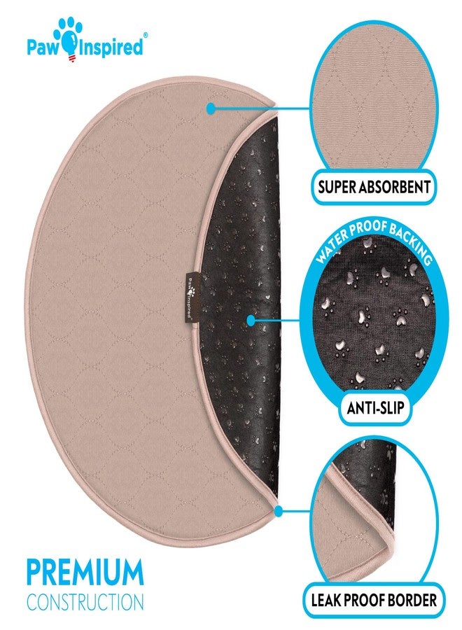 Paw Inspired Round Washable Pee Pads for Dogs (2 Pack), Reusable Puppy Pads, Waterproof Whelping Pads, Washable Training Pet Pads, Washable Potty Pads (17 inch Extra Small Size, Pack of 2) - Image 4