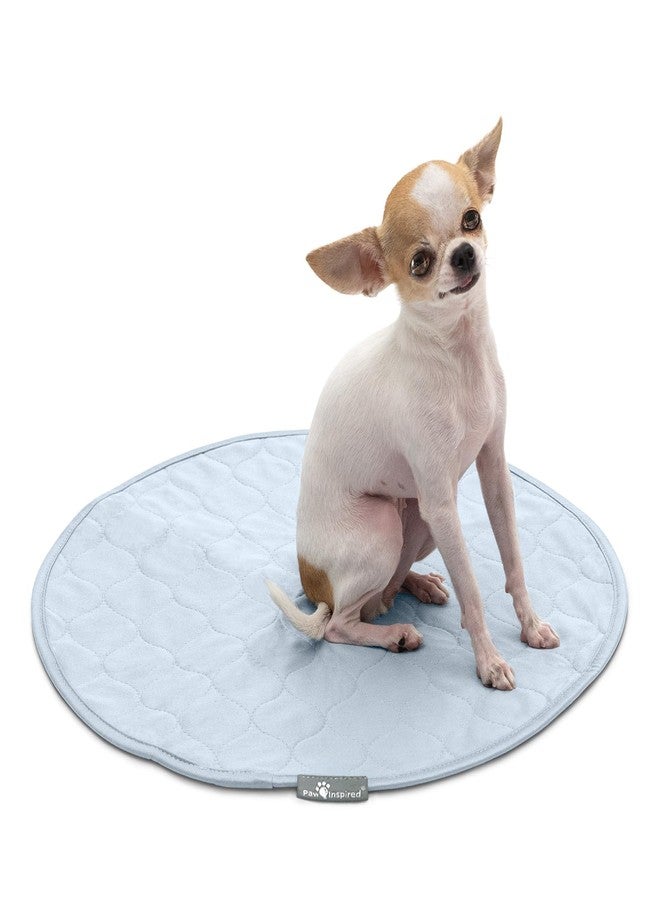 Paw Inspired Round Washable Pee Pads for Dogs (2 Pack), Reusable Puppy Pads, Waterproof Whelping Pads, Washable Training Pet Pads, Washable Potty Pads (17 inch Extra Small Size, Pack of 2) - Image 1