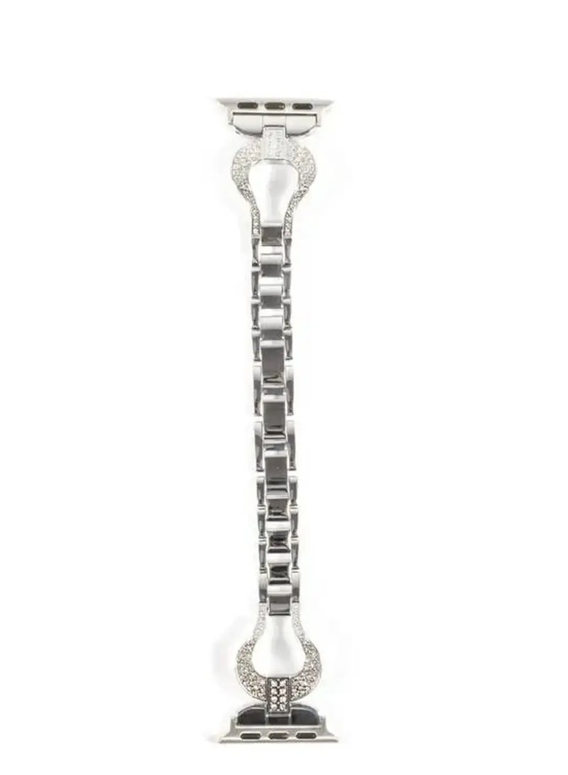 ديفيا Devia Diamond Watch Band 42/44mm - Silver - Image 2