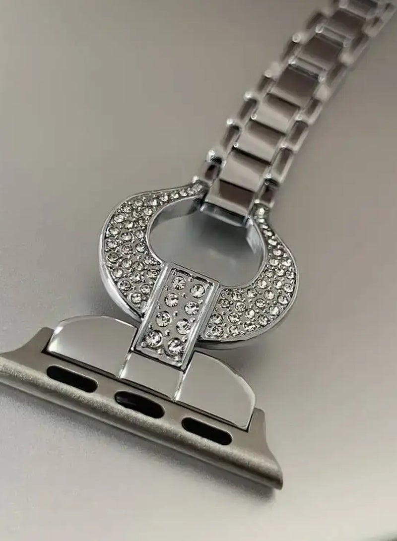 ديفيا Devia Diamond Watch Band 42/44mm - Silver - Image 3
