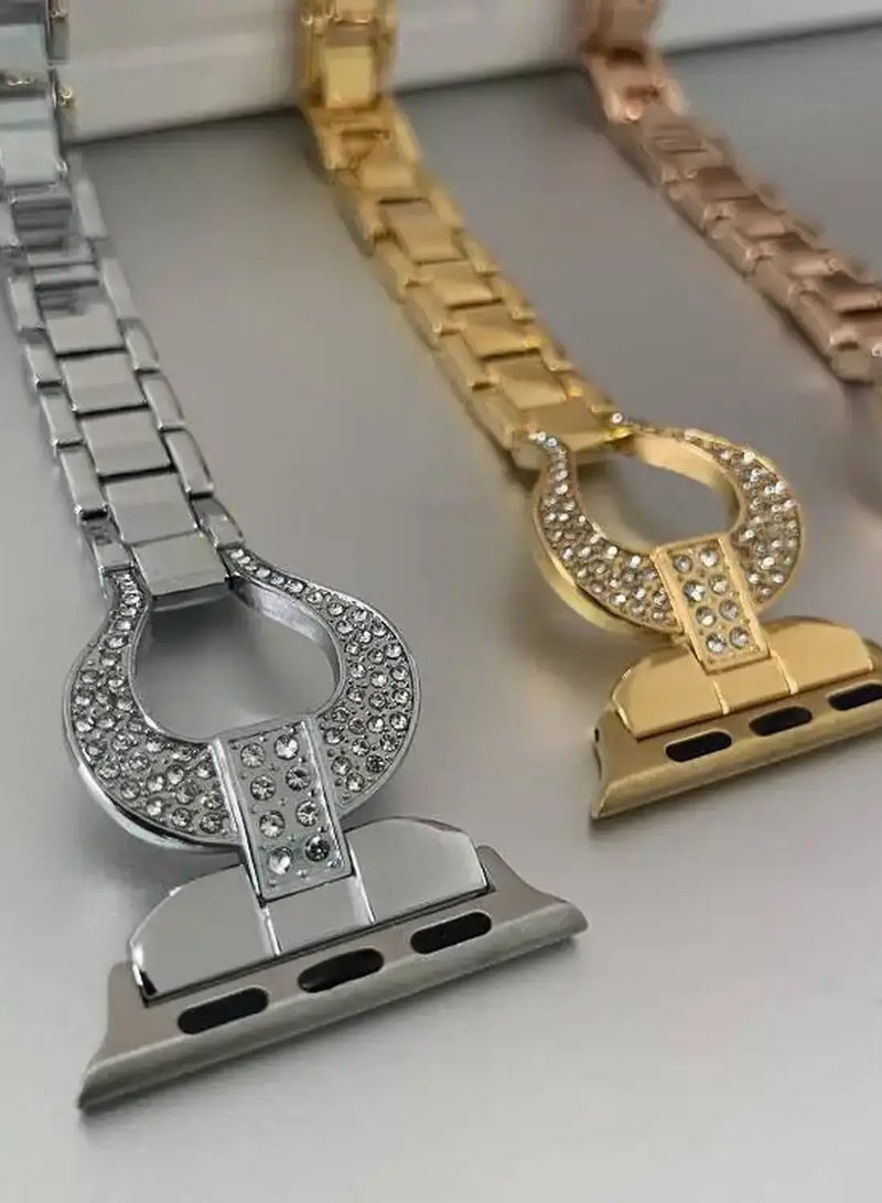 ديفيا Devia Diamond Watch Band 42/44mm - Silver - Image 4