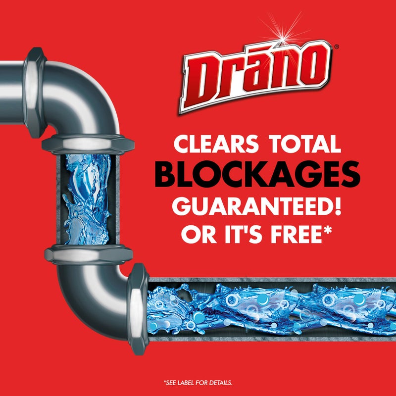 Drano Max Gel Drain Clog Remover and Cleaner for Shower or Sink Drains, Unclogs and Removes Hair, Soap Scum, Blockages, 32 oz - Image 2