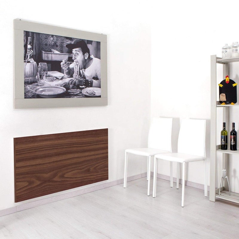 Compal Wall Mounted Table Wall Mount Table Folding Shelf Folding Wall Mounted Plywood Study Table Office Table Work Table Foldable Laptop Table Modern Brown 24X32 Inches - Image 5