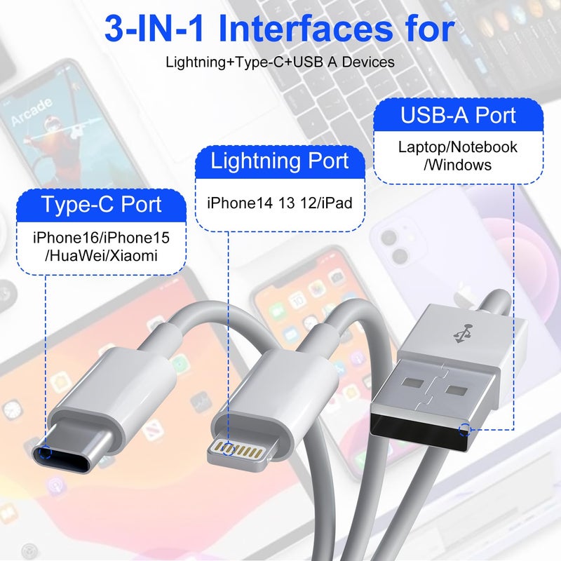 Ardaddyn Memory Stick Pro Duo Adapter - 4 in 1 SD/TF/MS/XD Card Reader Digital Camera Adapter for Sony Cybershot SD Card, Lightning/USB-C/USB-A XD-Picture-Card Reader for iPhone 16/15/14/iPad/PC/Android/MAC - Image 3