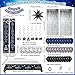 Distasio Blue and Black Birthday Decorations for Men Women Boys Happy Birthday Decorations Banner Balloons Tablecover Fringe Curtain Door Banner Blue Silver Mens Boy Bday Party Decoration Supplies Decor - Image 4
