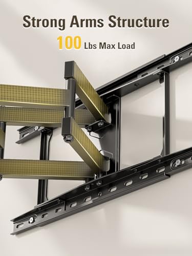 Mounting Dream TV Wall Mounts Bracket for Most 4284 Inch TVs UL Listed Premium TV Mount Full Motion with Articulating Arms Max VESA 600x400mm and 100LBS Fits 16 18 24 Studs MD229624K - Image 3