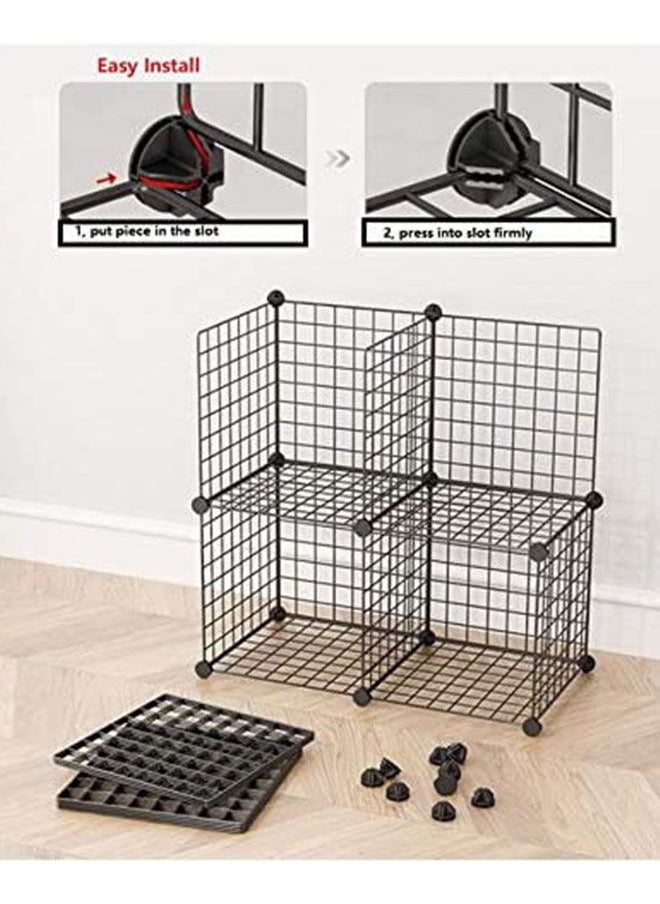 Generic - Corner Self Book Shelf Bookcase Metal Structure Easy Carry Easy Install (Black) - Image 1