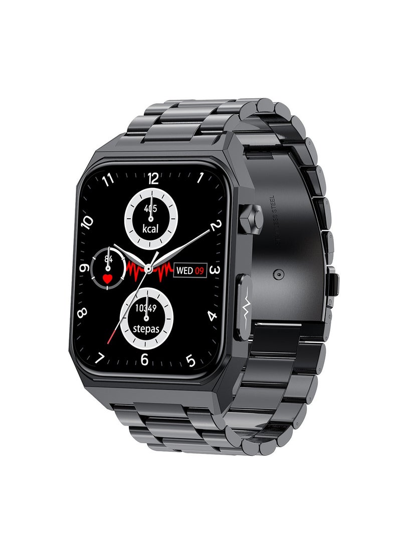 General Blood Pressure Watch, ECG Smart Watch, 1.91 Inch Men's Square Watch with 24/7 Body Temperature, Heart Rate, SpO2, Sleep, 50+ Sports Modes Android iOS Bracelet  - Image 1