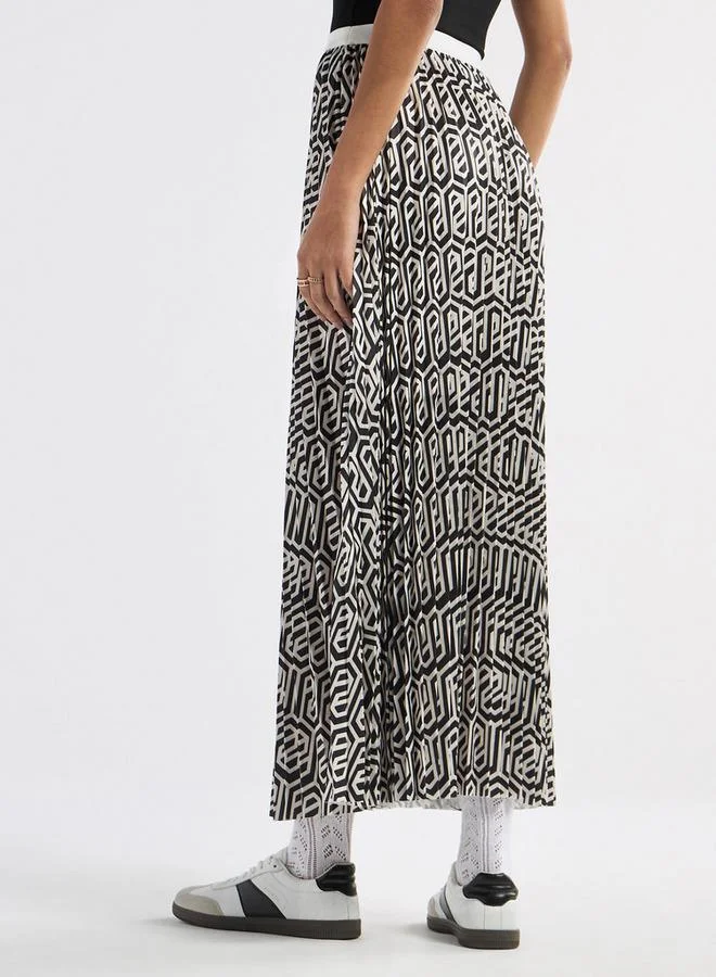 Splash FAV All-Over Print A-line Skirt with Elasticated Waistband