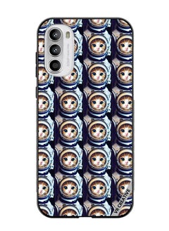 Protective Case Cover For Motorola Moto G82 Cat Face Inside Astronauts Helmet Pattern Design Multicolour