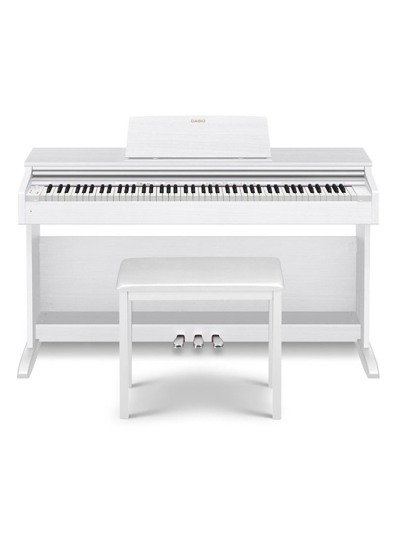 CASIO Celviano AP-270WE Digital Piano - White - 88 Keys - AiR Sound Source - 22 Tones - 8W＋8W - Polyphony 192 with Piano Bench - Image 1