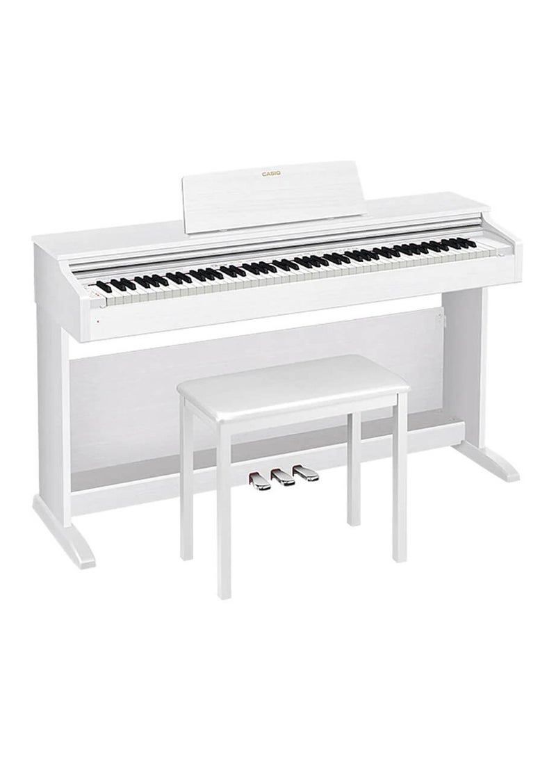 CASIO Celviano AP-270WE Digital Piano - White - 88 Keys - AiR Sound Source - 22 Tones - 8W＋8W - Polyphony 192 with Piano Bench  - Image 2
