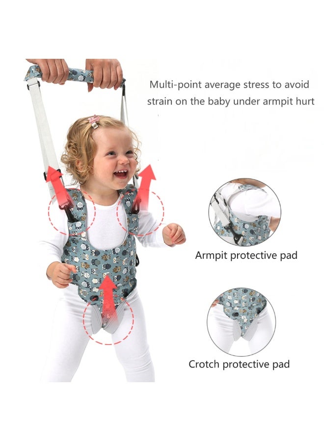 Sybil's Baby Walker Harness, Adjustable Toddler Walking Assist Belt, Polyester Child Walking Trainer Tool For Learning To Walk - Printed Design Pink - Image 4