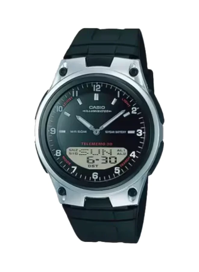 CASIO Men's Synthetic Analog Watch AW-80-1AVDF - 46.8 mm