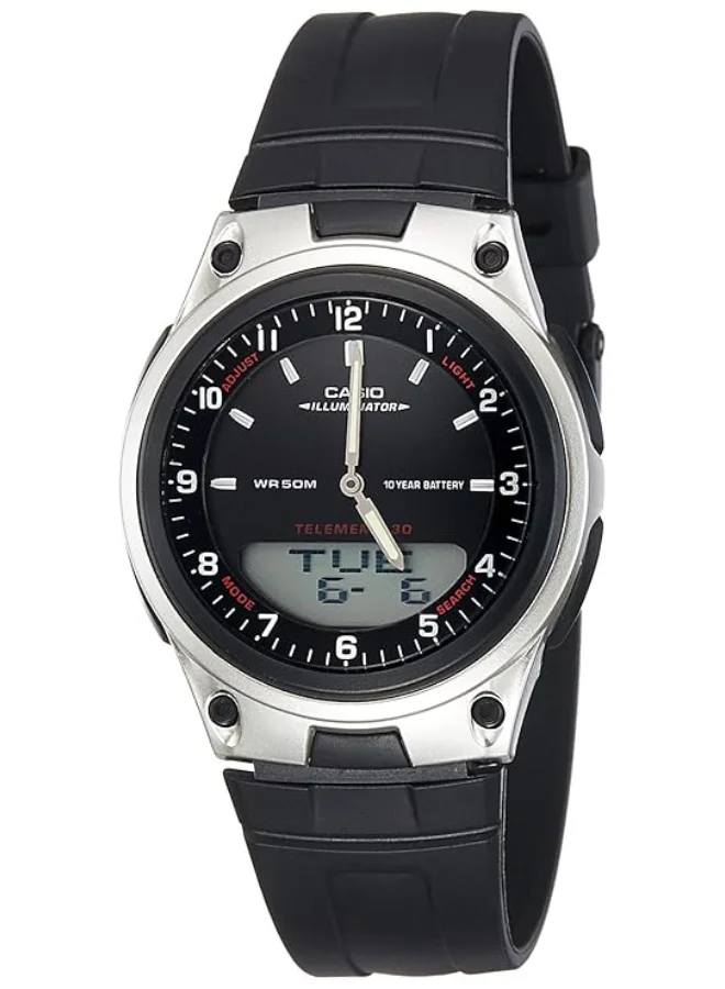 CASIO Men's Synthetic Analog Watch AW-80-1AVDF - 46.8 mm