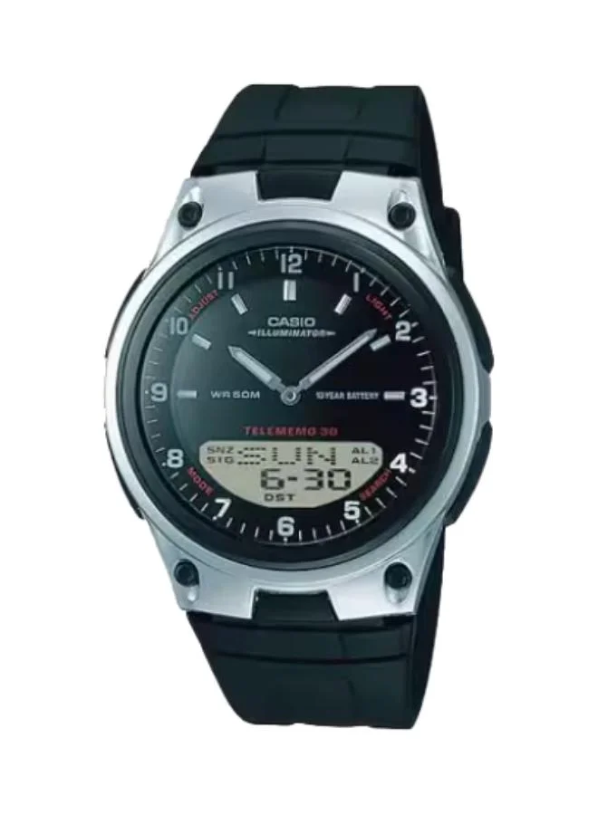 CASIO Men's Synthetic Analog Watch AW-80-1AVDF - 46.8 mm