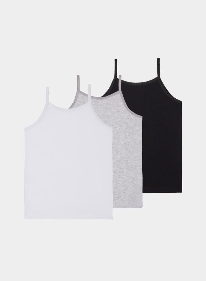 Styli Girls Pack of 3 - Bow Detail Camisole with Elasticized Strap - Image 5