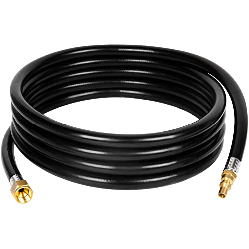 GASPRO 12-Foot RV Quick Connect Propane Hose for Camping Grill, Camp Chef Stove, Outland Fire Bowl, Portable Fire Pit and More - Image 1