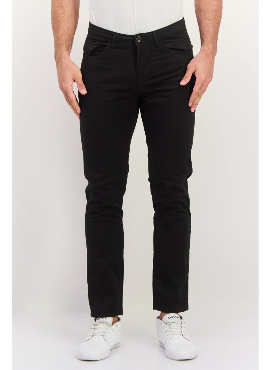 Sorbino - Men Regular Fit Solid Chino Pants, Black - Image 1
