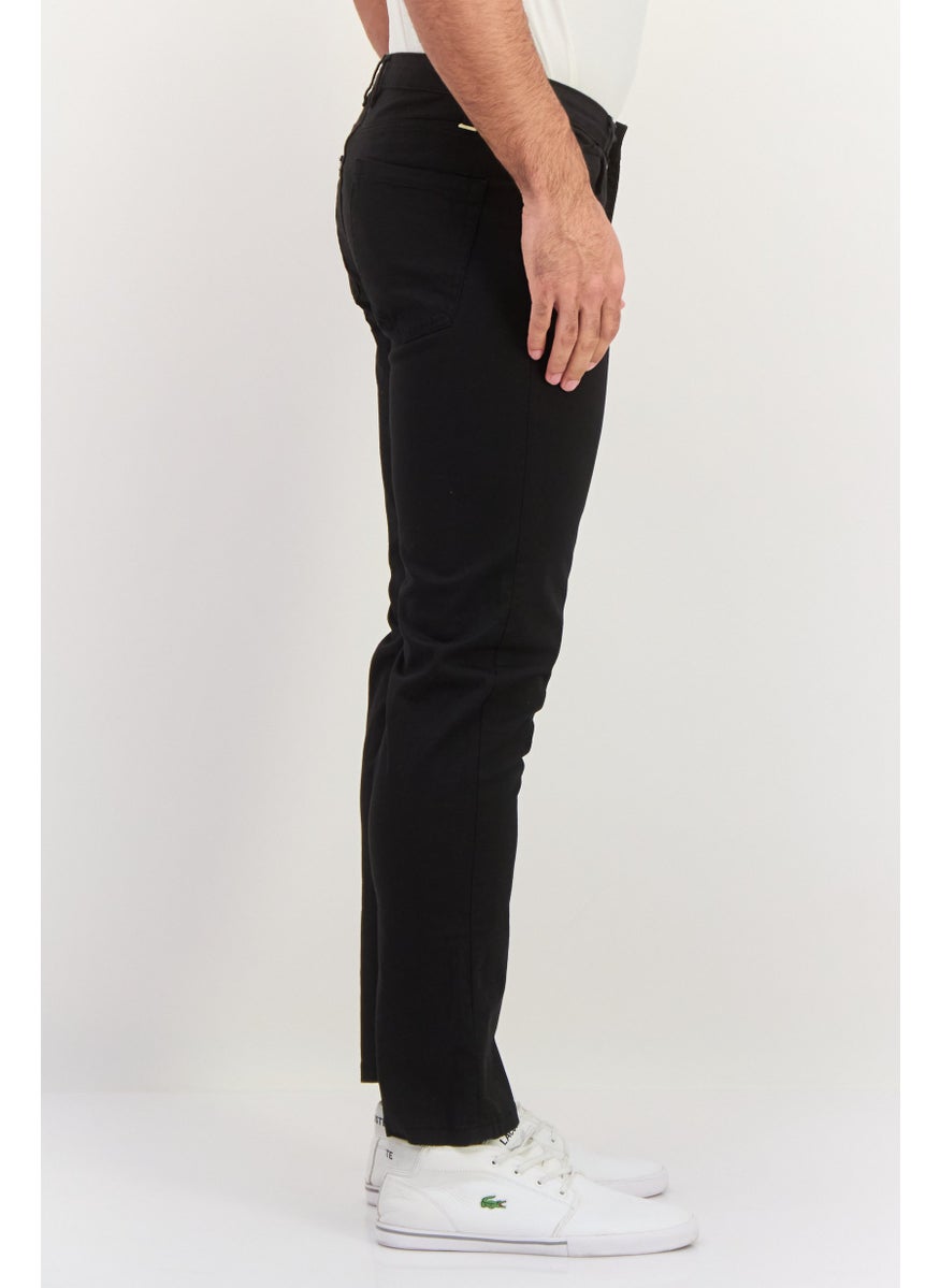 Sorbino - Men Regular Fit Solid Chino Pants, Black - Image 1