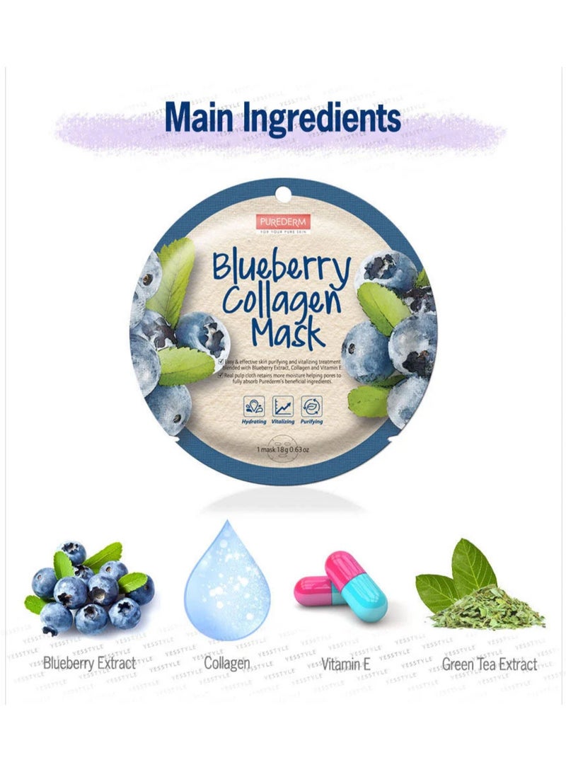 PUREDERM Blueberry Collagen Mask - Image 4