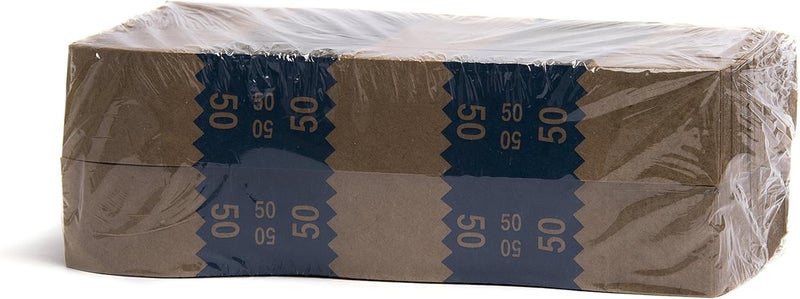 CAROUSELCHECKS Natural Kraft Saw-Tooth $50 Currency Band Bundles (1000 Bands) - Image 2