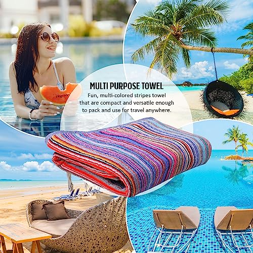 Ambra Linens 500 GSM Highly Absorbent Bath Towels Set, 100% Cotton, Soft and Plush, All Seasons Use, Extra Large, Cabana Style, Best for Pool, Beach, Spa, Gym (1PC Mixed Bandana) - Image 5