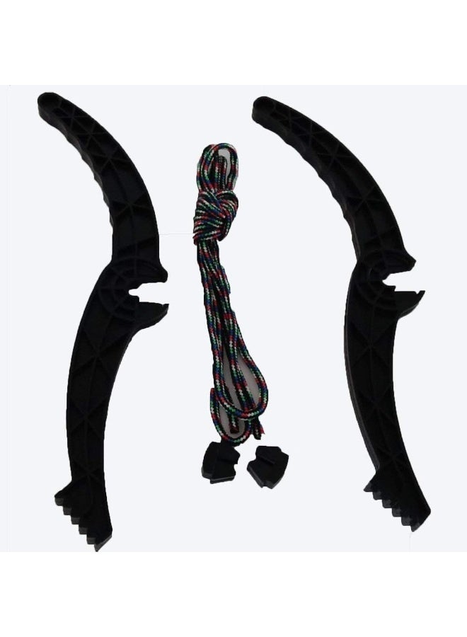 BLOOMING TIME Heavy Duty Sand Skiing Board for 2 Kids With Brake Outdoor Sports Plastic Skiing Boards Sled Snow Grass Sand Board Ski Pad Snowboard With Rope - Image 2