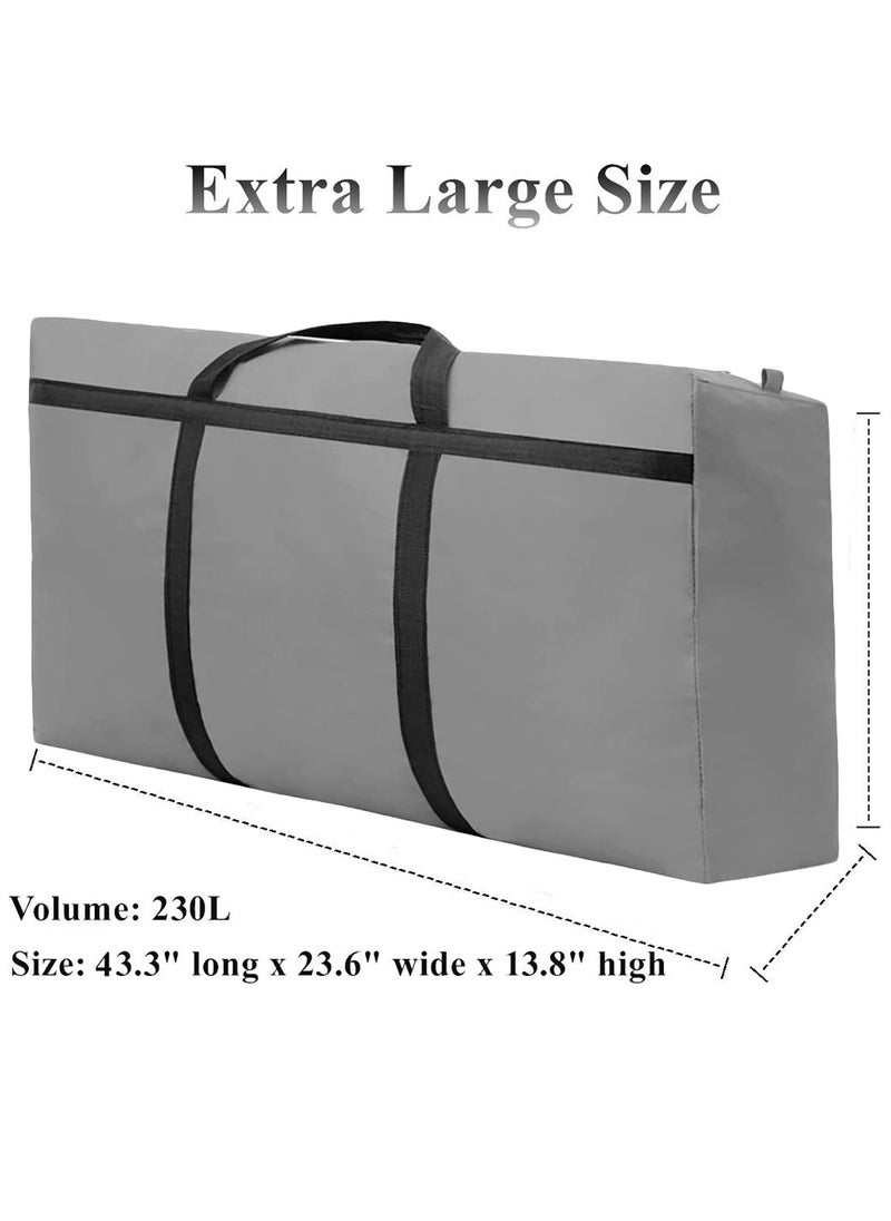 HomarKet Foldable Oversized Waterproof Storage Bag Organizer With Zips Grey 230L  - Image 4
