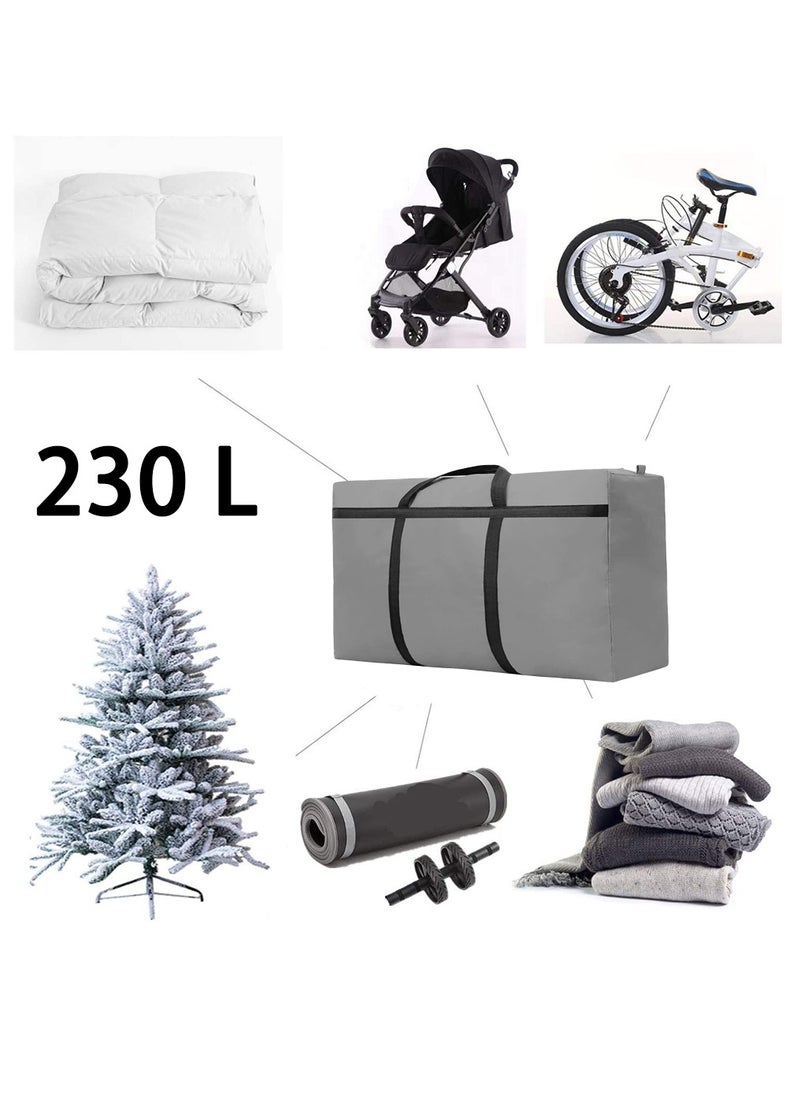 HomarKet Foldable Oversized Waterproof Storage Bag Organizer With Zips Grey 230L  - Image 3